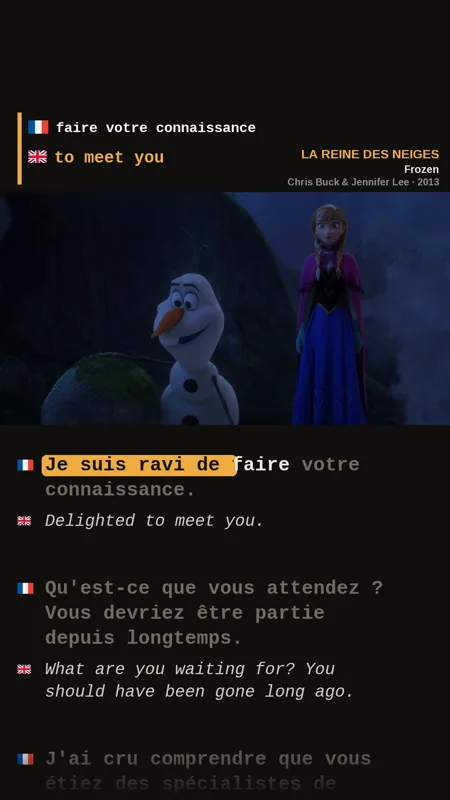 Learn French with La Reine des Neiges
