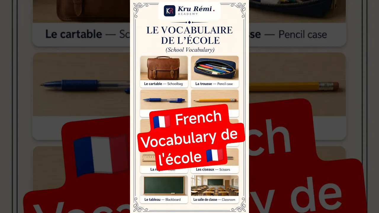 School vocabulary in French